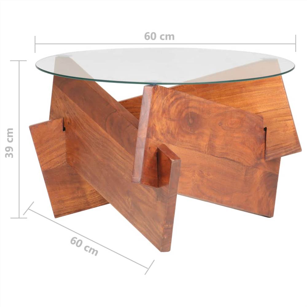 Coffee Table 60 cm Solid Acacia Wood