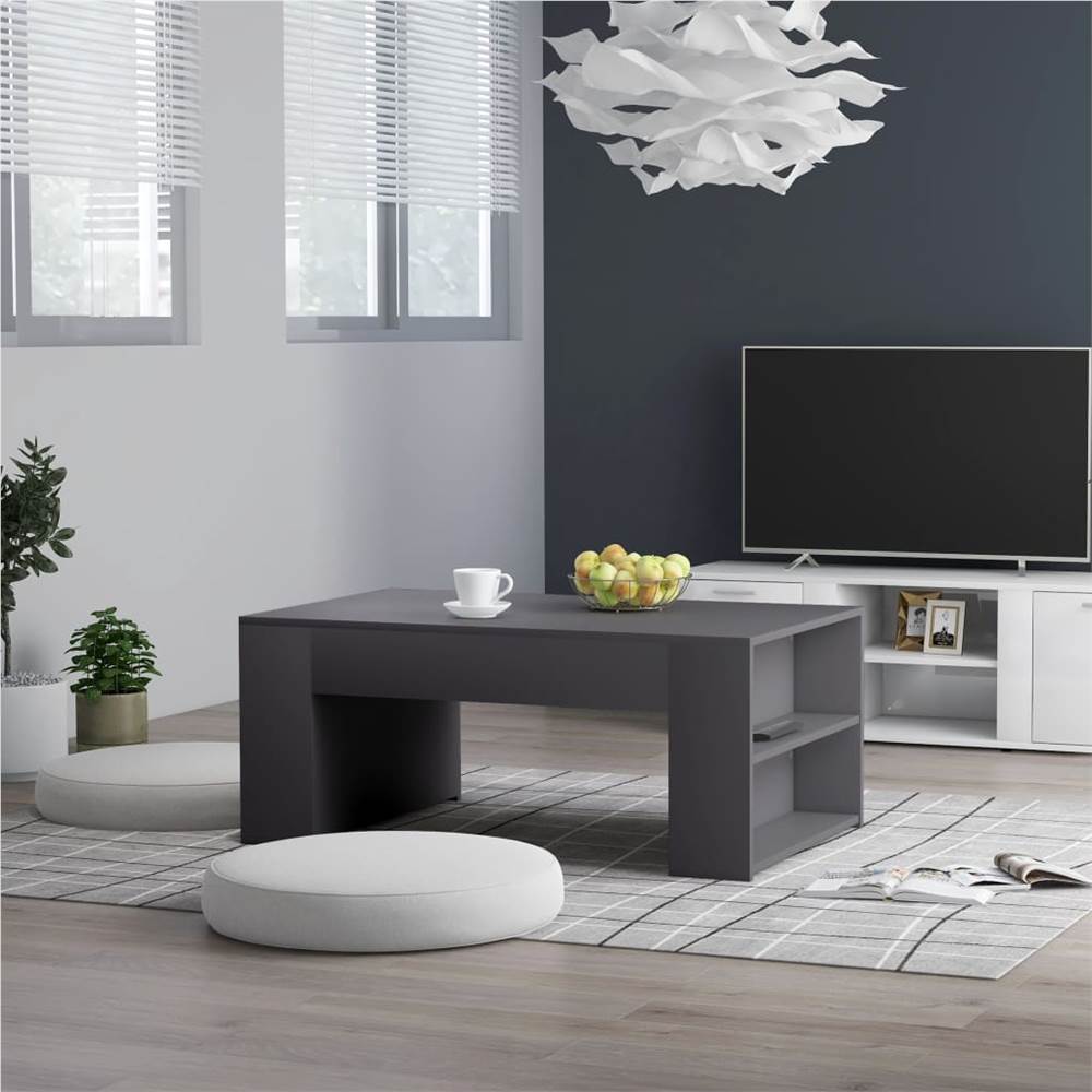 

Coffee Table Grey 100x60x42 cm Chipboard