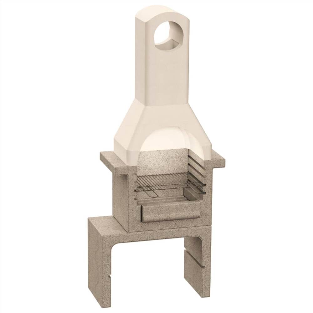 Concrete Charcoal BBQ Stand with Chimney