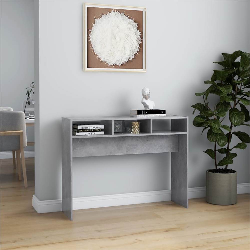 Console Table Concrete Grey 105x30x80 cm Chipboard