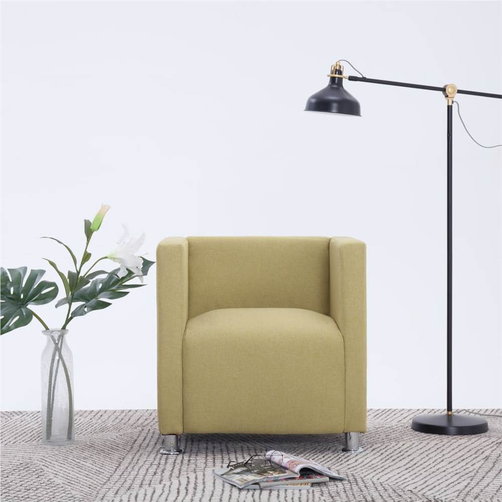 

Cube Armchair Green Fabric