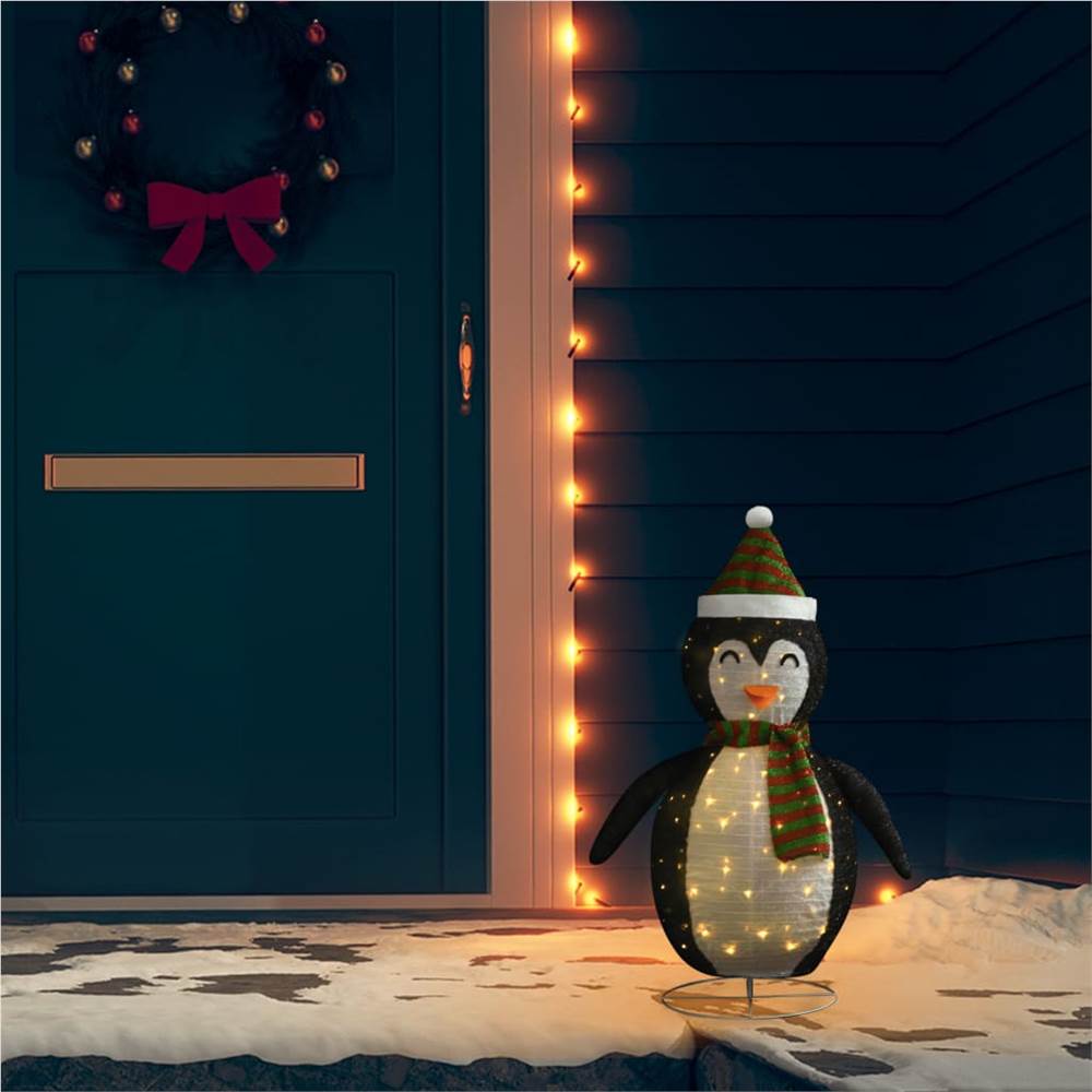 

Decorative Christmas Snow Penguin Figure LED Luxury Fabric 60cm