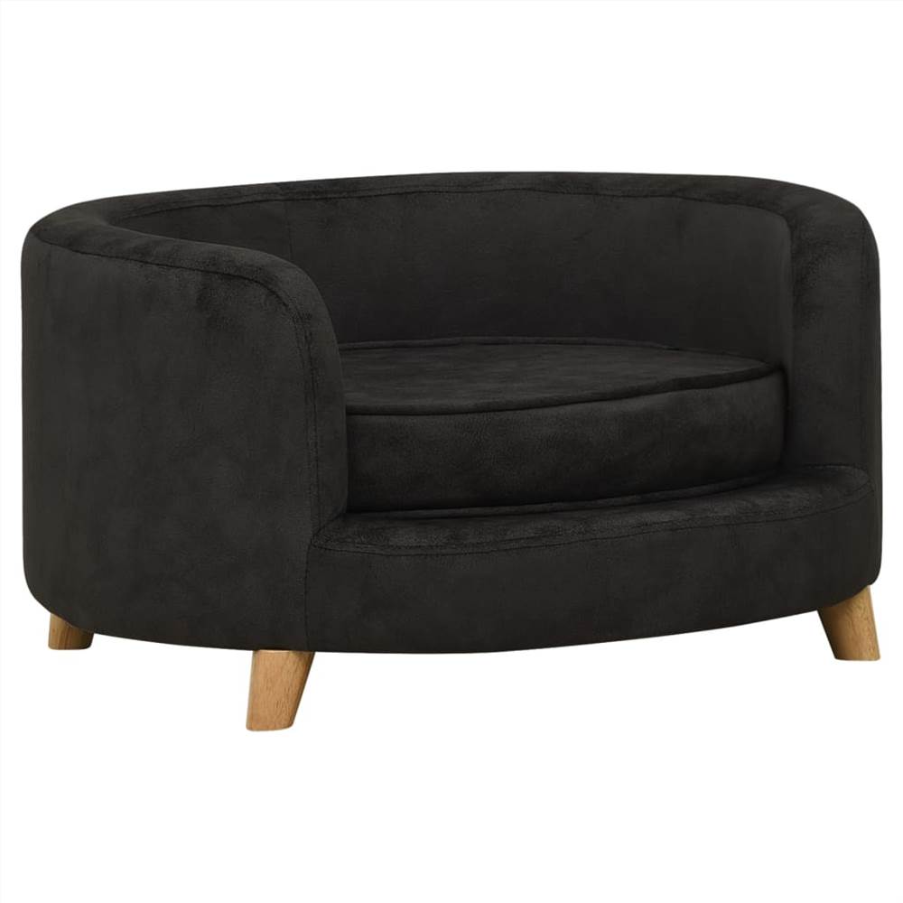 Dog Sofa Black 69x69x36 cm Plush