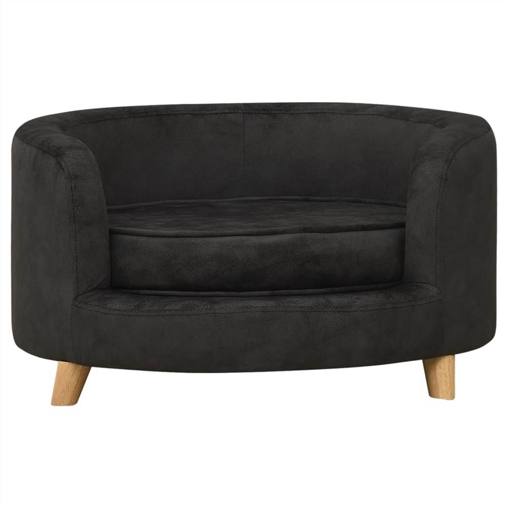 Dog Sofa Black 69x69x36 cm Plush