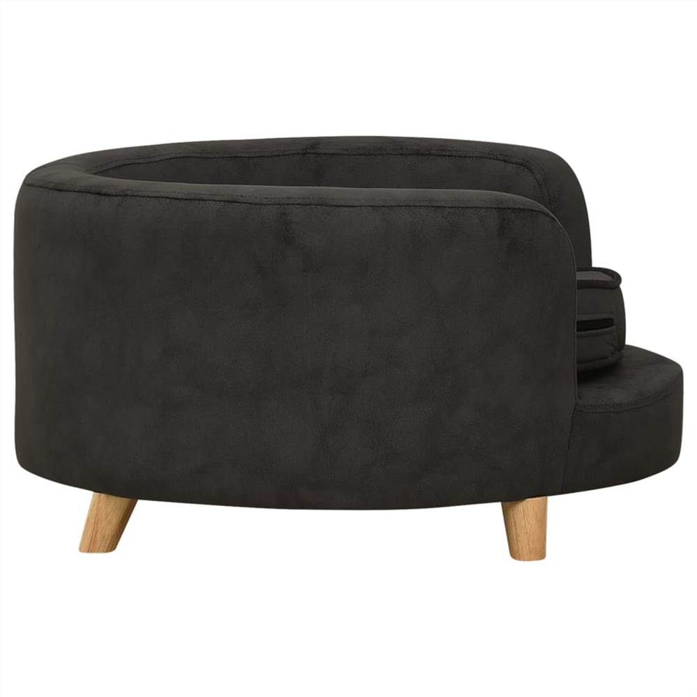 Dog Sofa Black 69x69x36 cm Plush