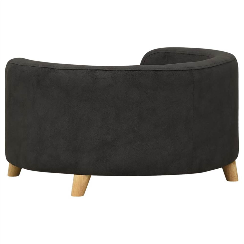 Dog Sofa Black 69x69x36 cm Plush