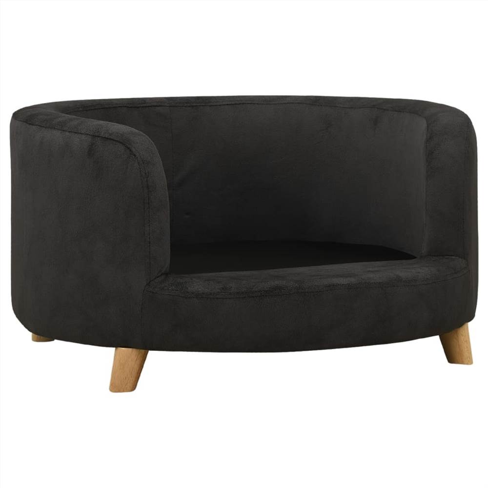 Dog Sofa Black 69x69x36 cm Plush