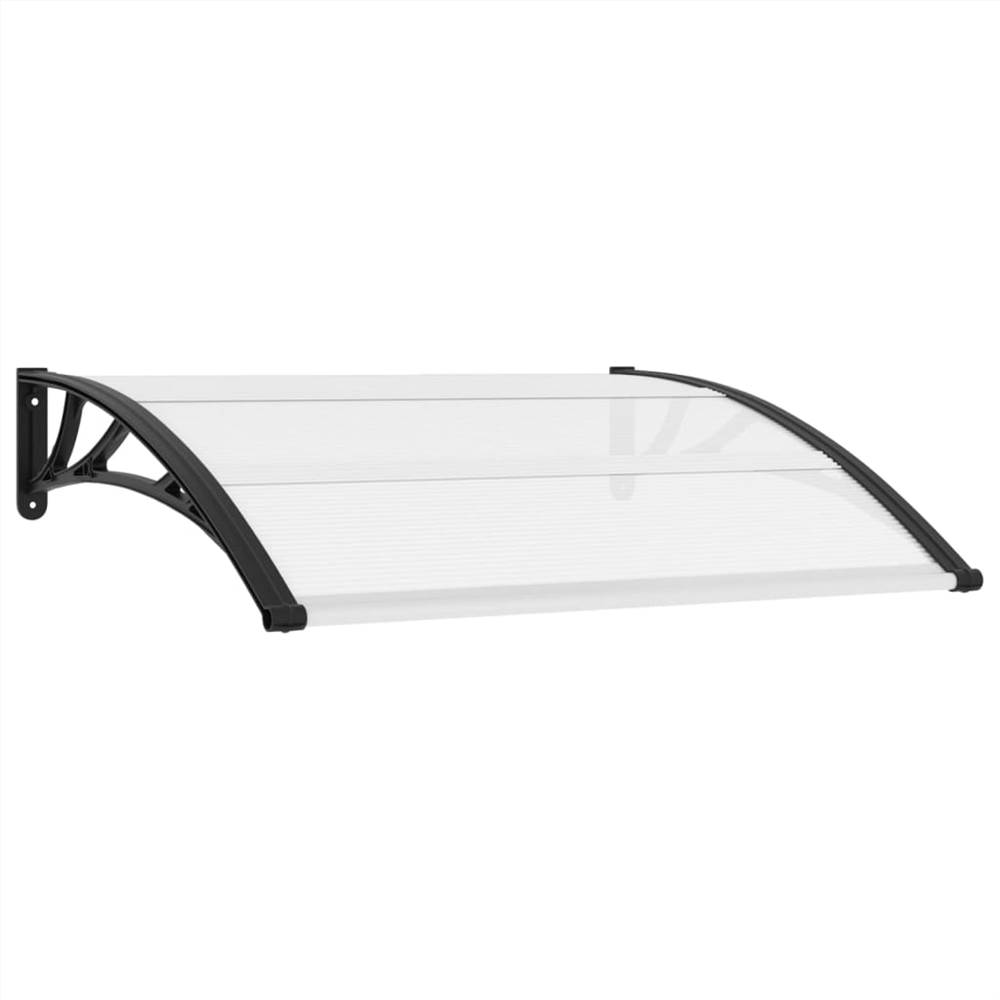 

Door Canopy Black and Transparent 120x80 cm PC