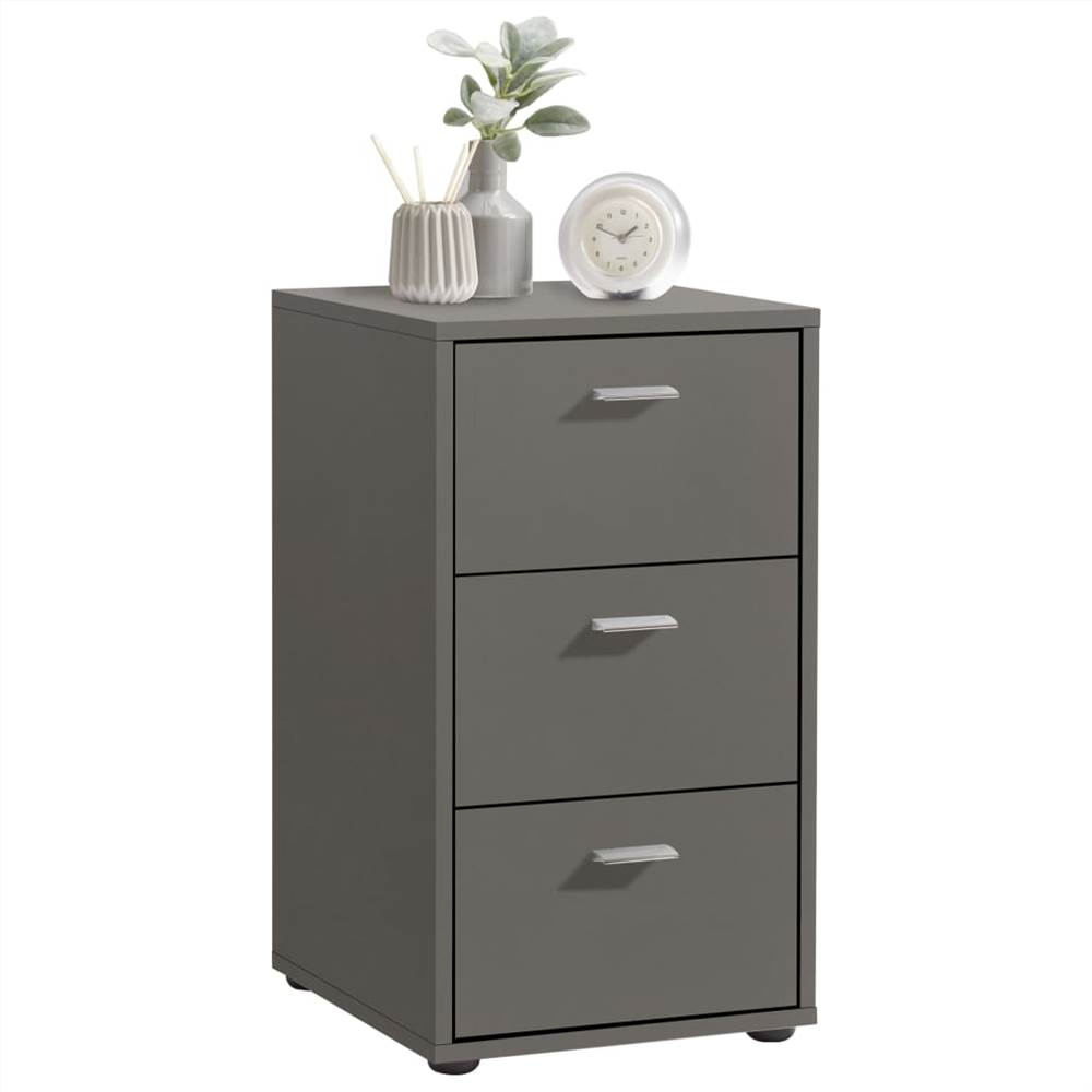 

FMD Bedside Cabinet with 3 Drawers Lava Grey