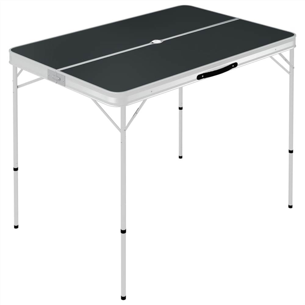 grey folding camping table