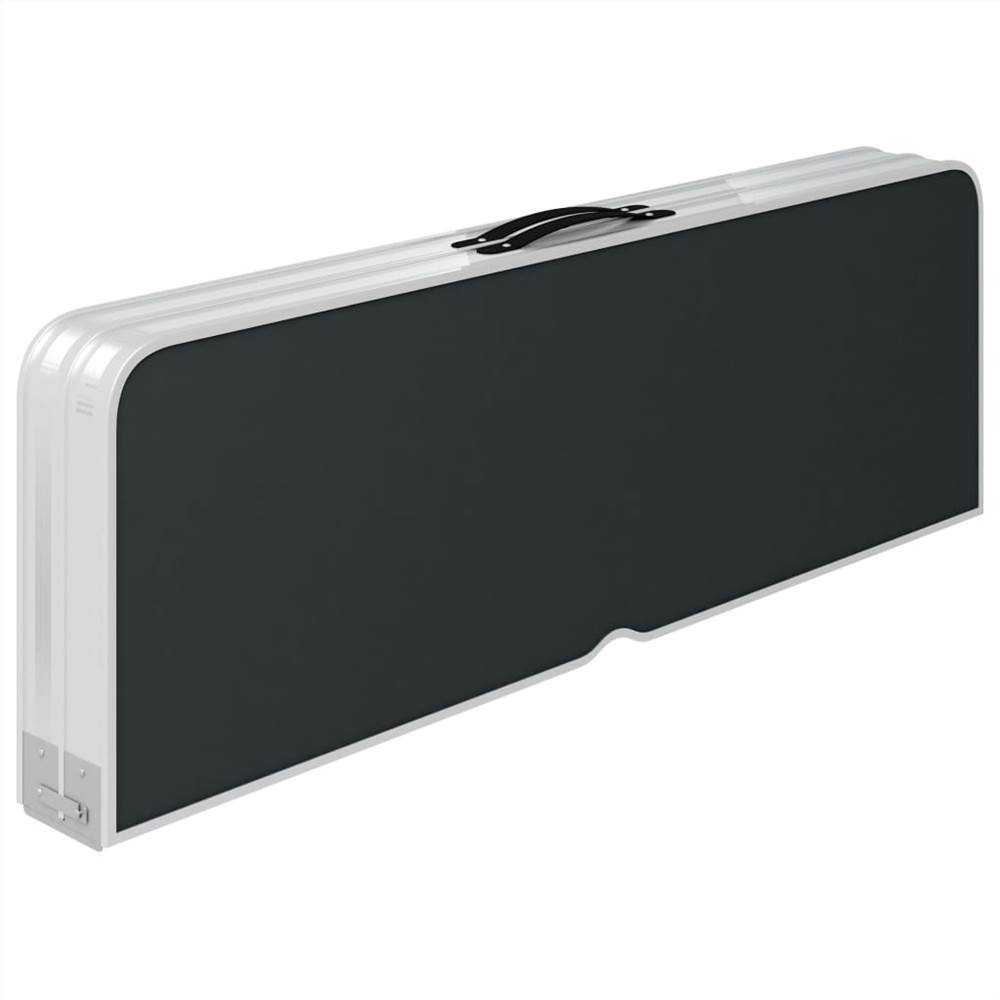 Folding Camping Table with 2 Benches Aluminium Grey 17 Folding Camping Table with 2 Benches Aluminium Grey