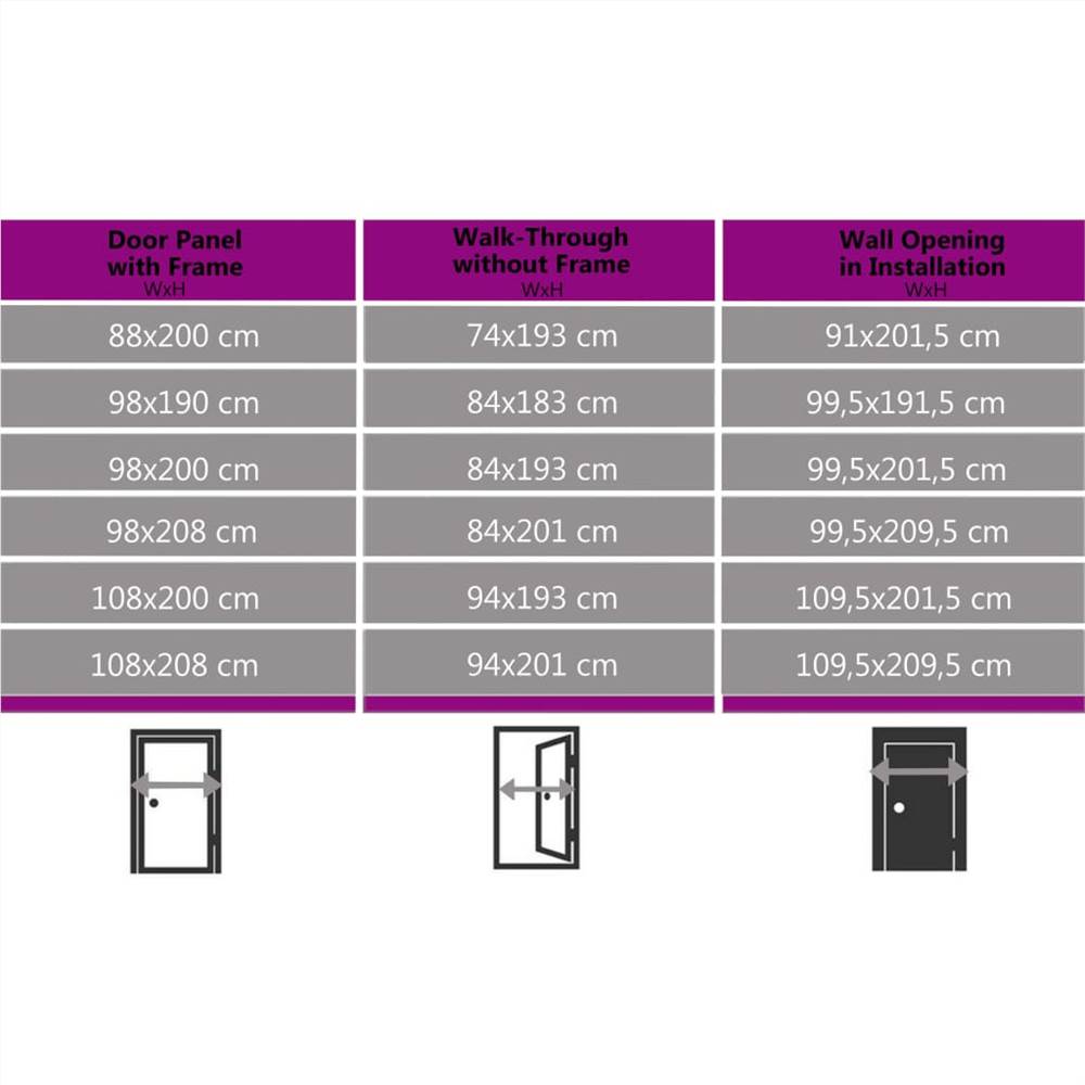 Front Door Anthracite 98x208 cm