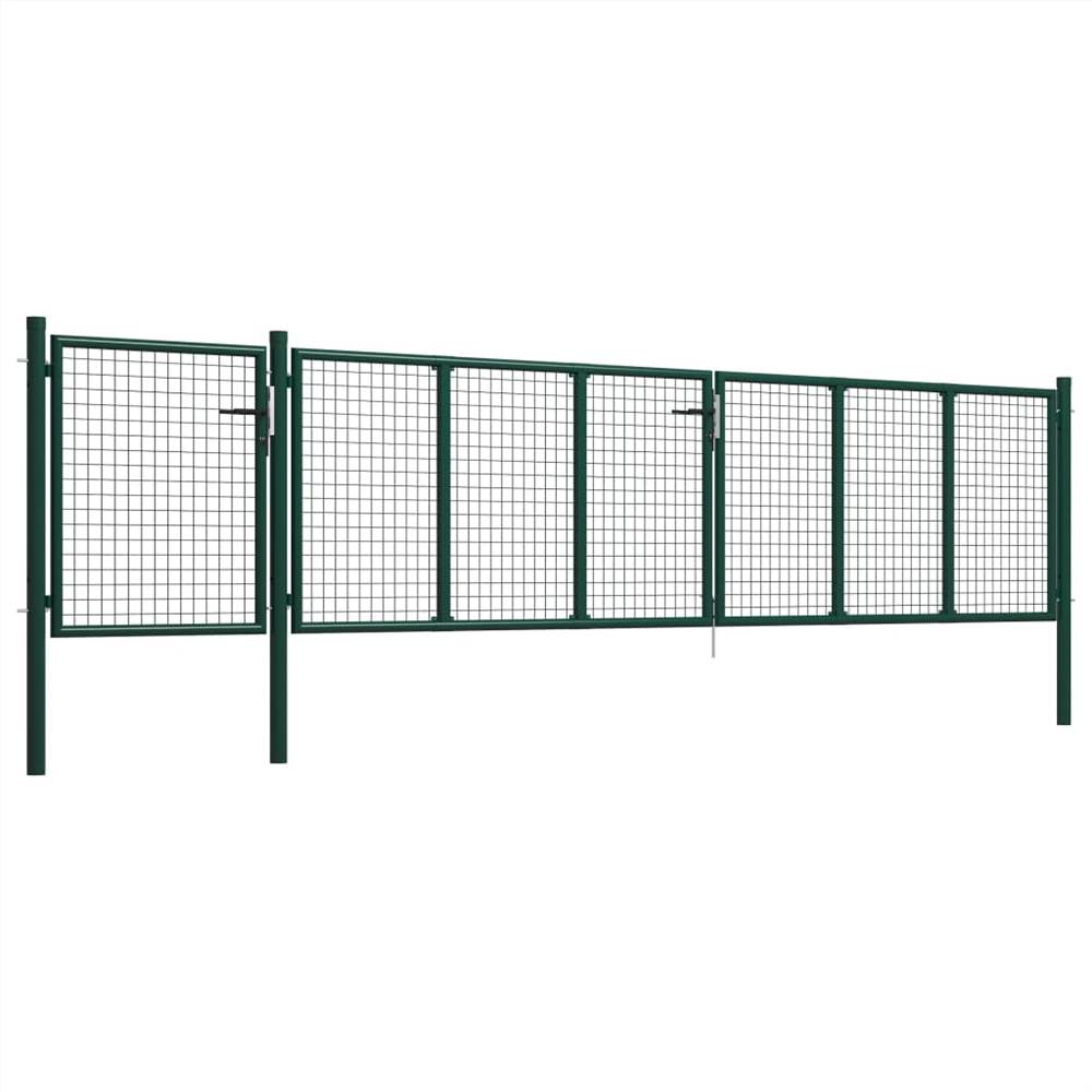 Garden Gate Steel 500x100 cm Green