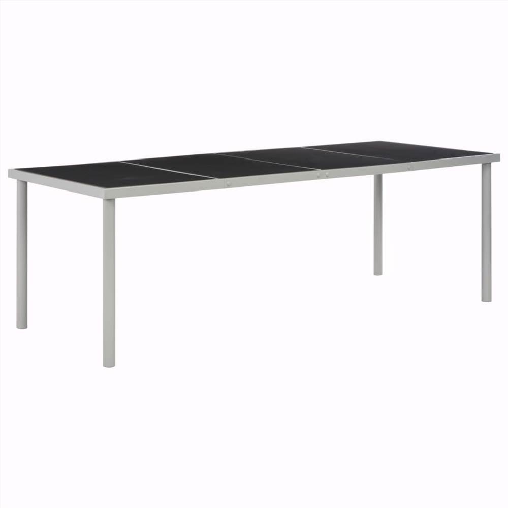 

Garden Table Black 220x90x74.5 cm Steel