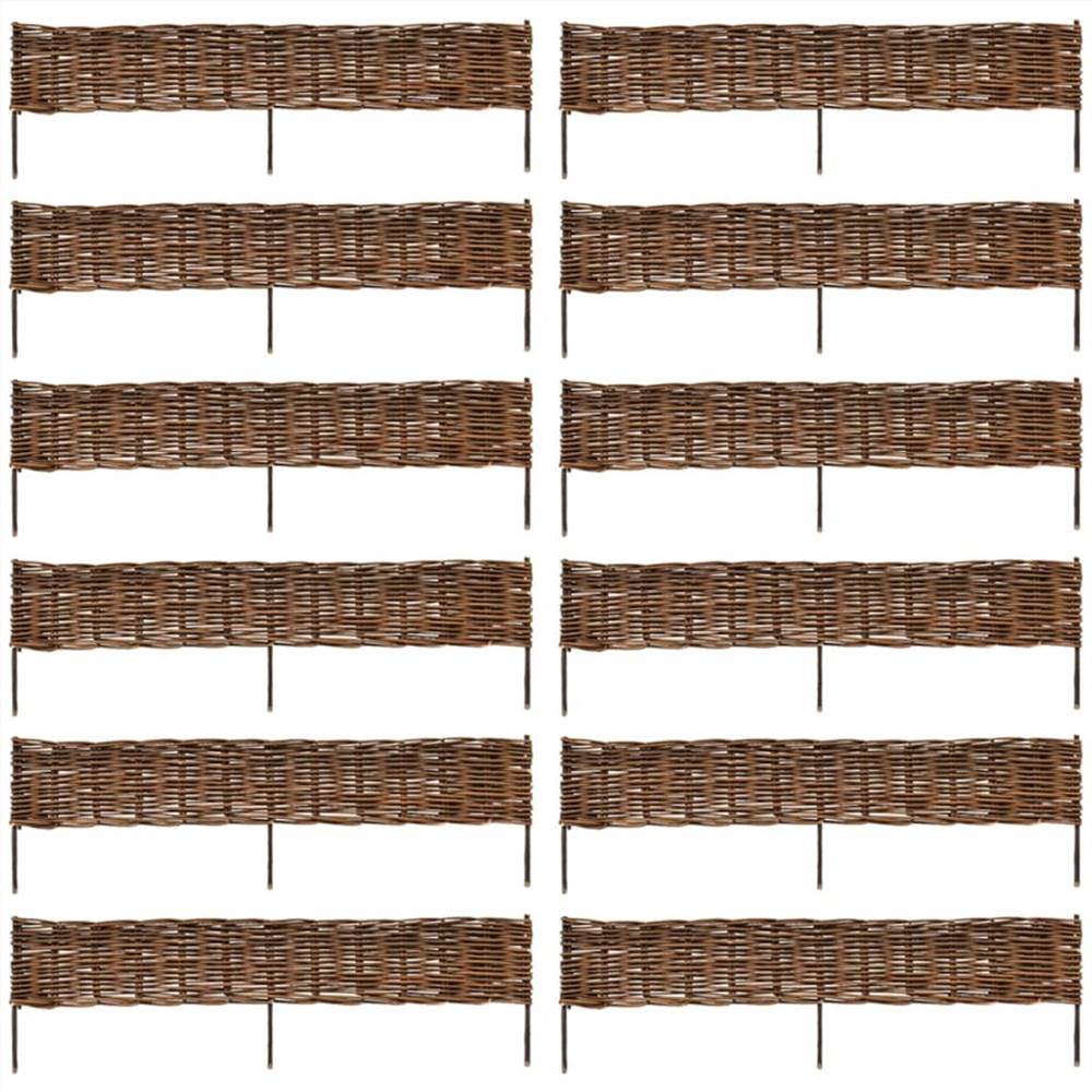 

Garden Willow Border Fence 12 pcs 120 x 35 cm