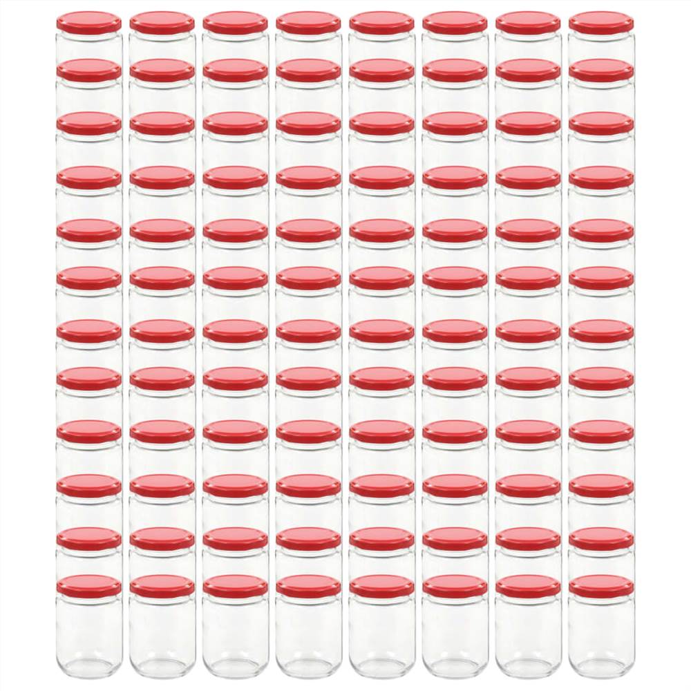 Glass Jam Jars With Red Lid 96 Pcs 230 Ml 15 Glass Jam Jars with Red Lid 96 pcs 230 ml