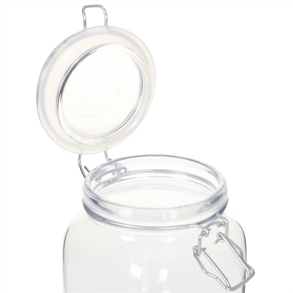 Glass Jars with Lock 6 pcs 1 L