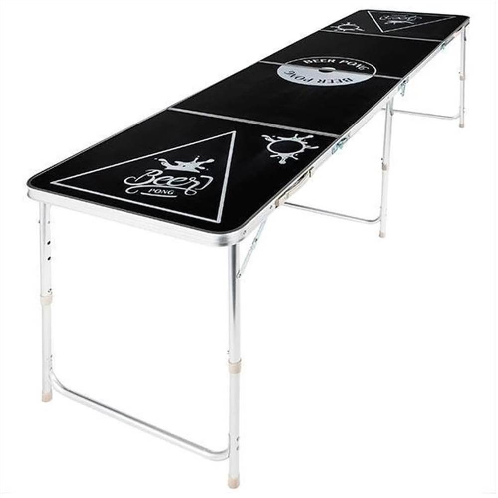 HI Beer Pong Складной столик с регулируемой высотой, черный