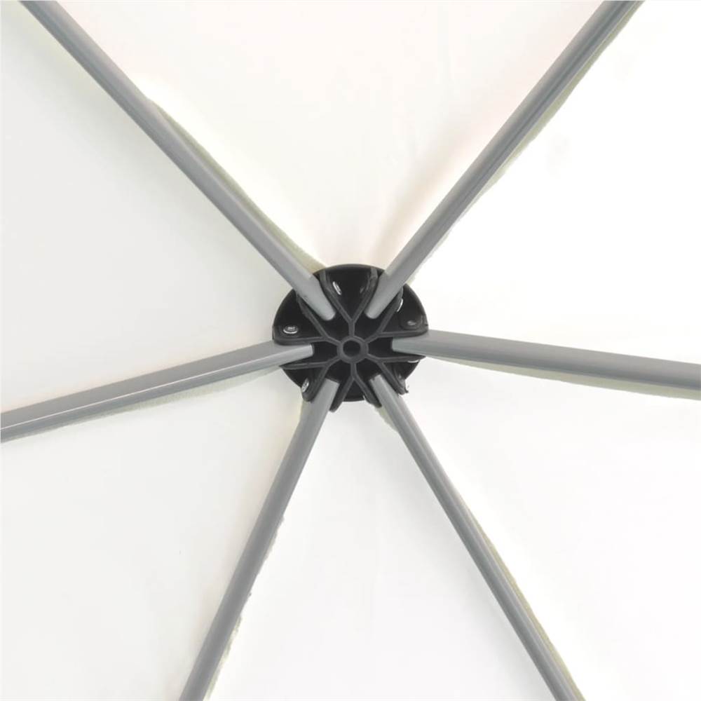 Hexagonal Pop-Up Marquee with 6 Sidewalls Cream White 3.6x3.1 m