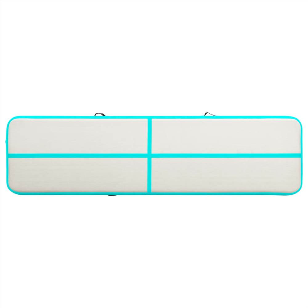 Inflatable Gymnastics Mat with Pump 700x100x15 cm PVC Green 18 Inflatable Gymnastics Mat with Pump 700x100x15 cm PVC Green