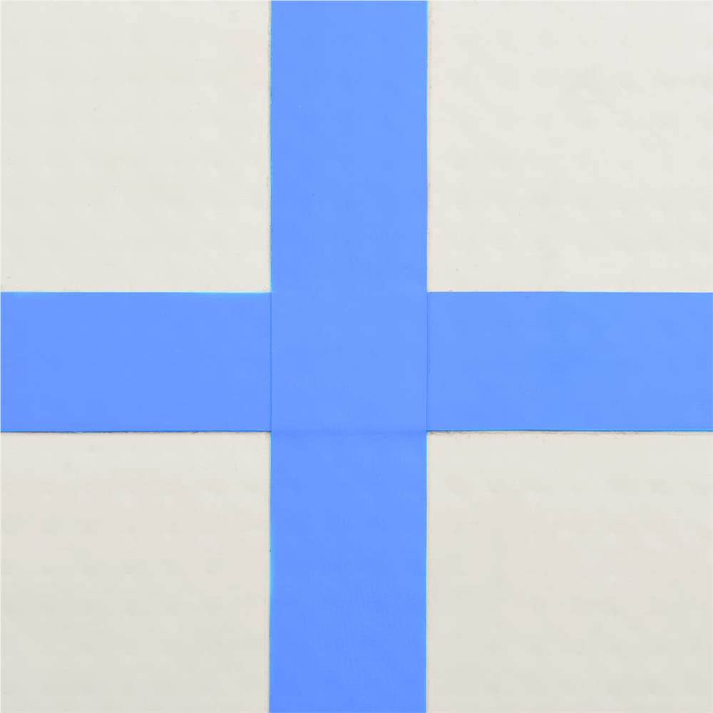 Inflatable Gymnastics Mat with Pump 800x100x20 cm PVC Blue