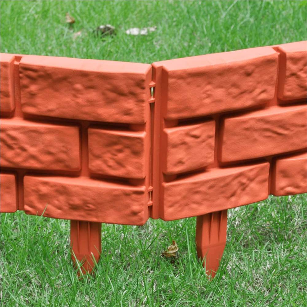 Lawn Divider with Brick Design 11 pcs