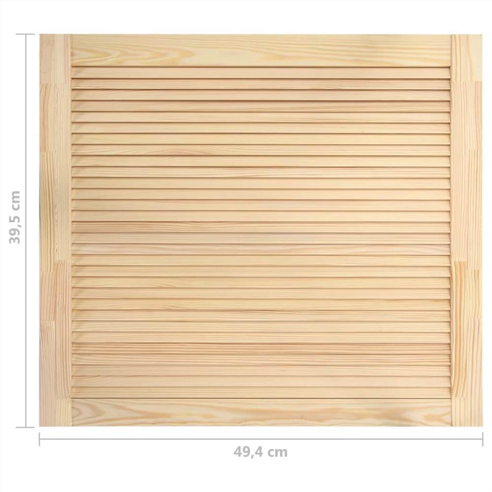 Louvred Doors 4 pcs Solid Pine Wood 39.5x49.4cm
