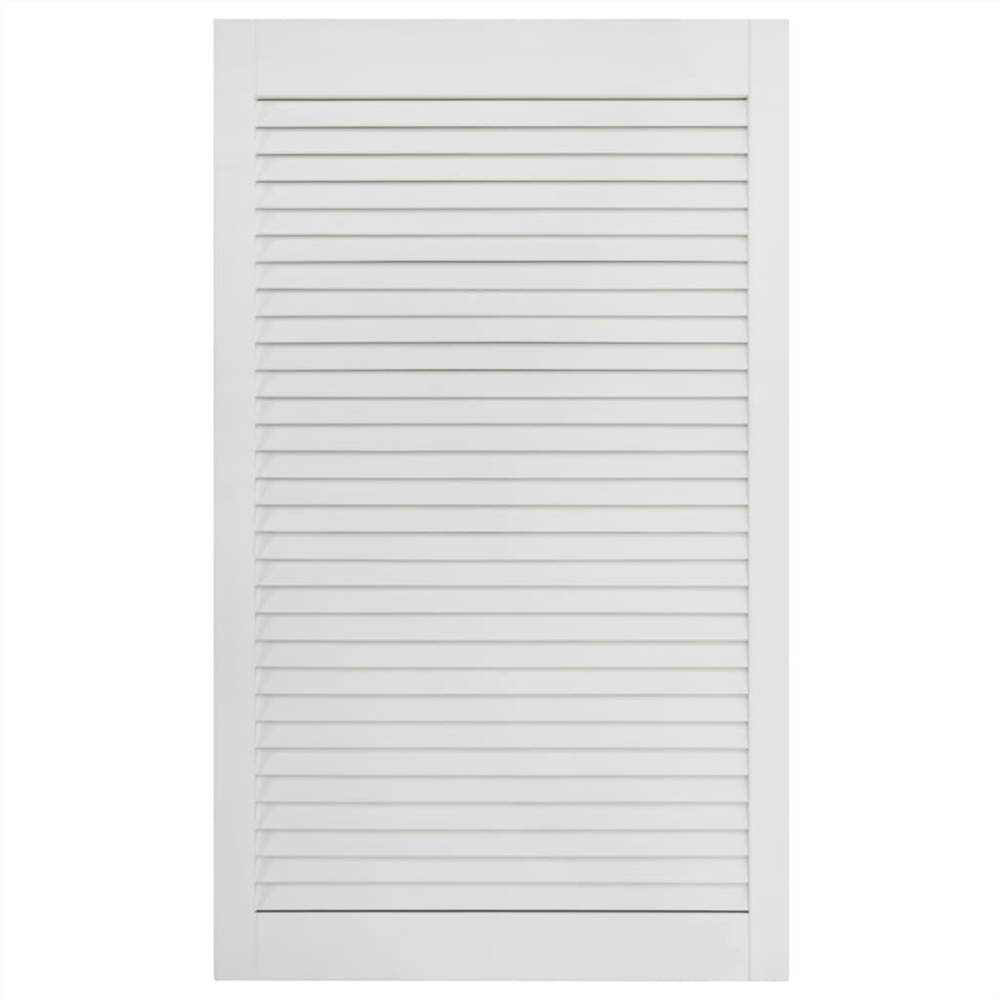 Louvred Doors 4 pcs Solid Pine Wood White 99.3x49.4cm