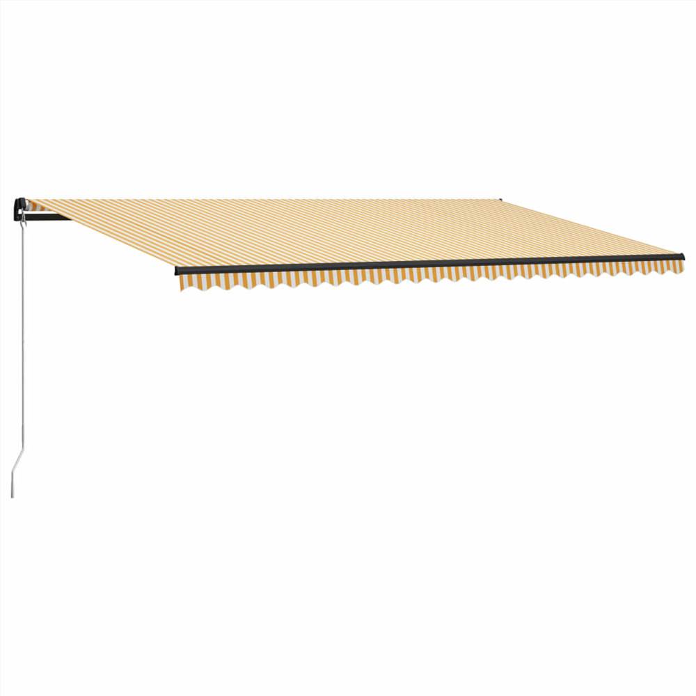 

Manual Retractable Awning 600x300 cm Yellow and White