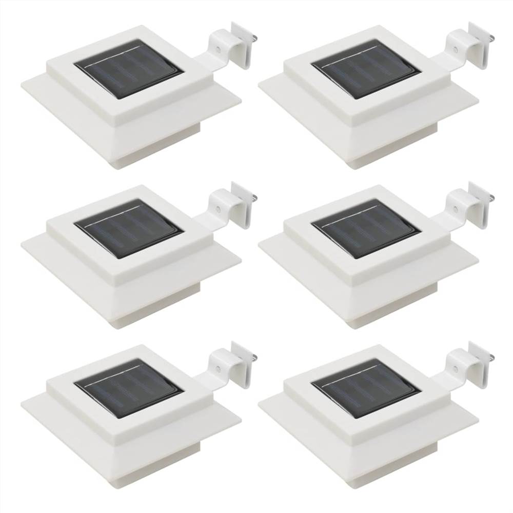 

Outdoor Solar Lamps 6 pcs LED Square 12 cm White