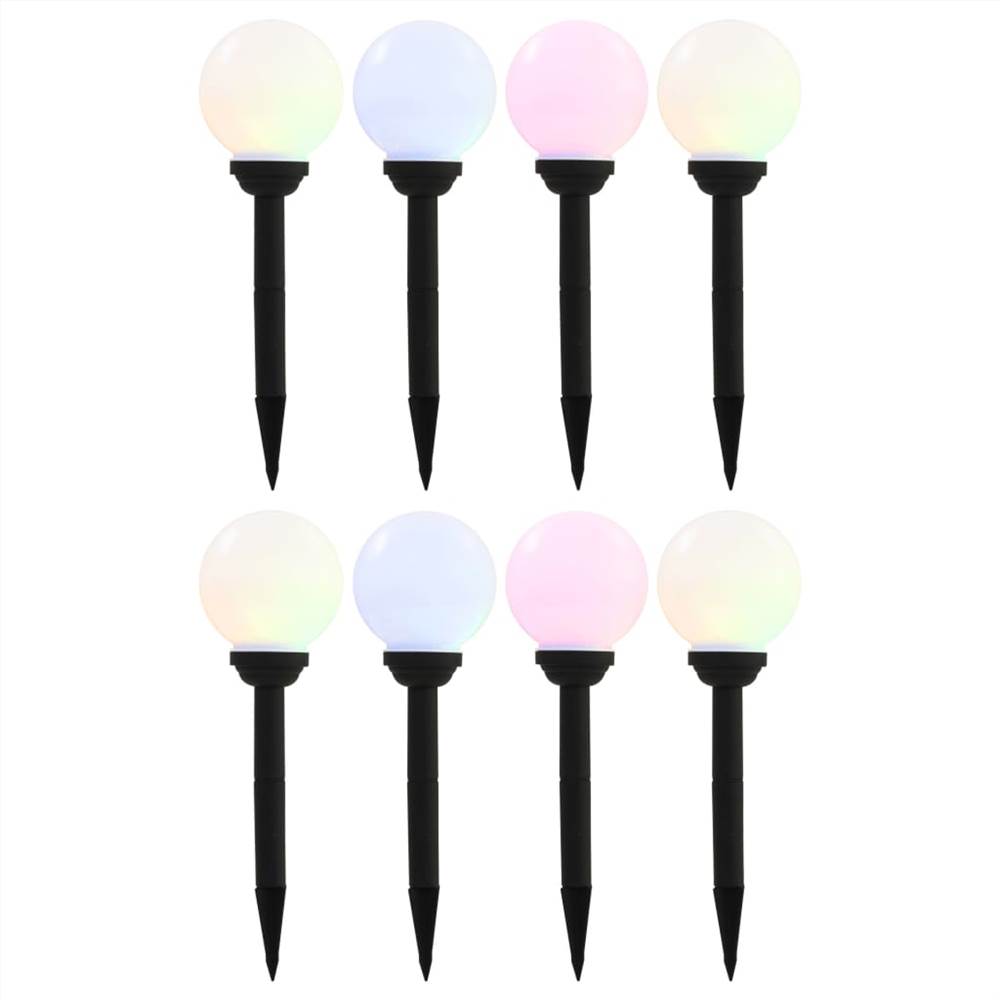 

Outdoor Solar Lamps 8 pcs LED Spherical 15 cm RGB