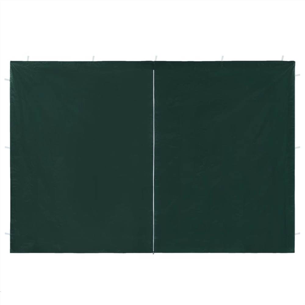 Party Tent Sidewall 2 pcs with Zipper PE Green