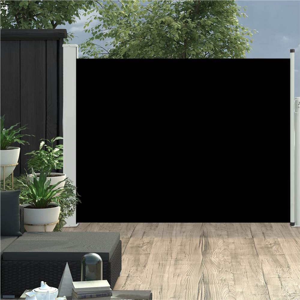 

Patio Retractable Side Awning 170x500 cm Black