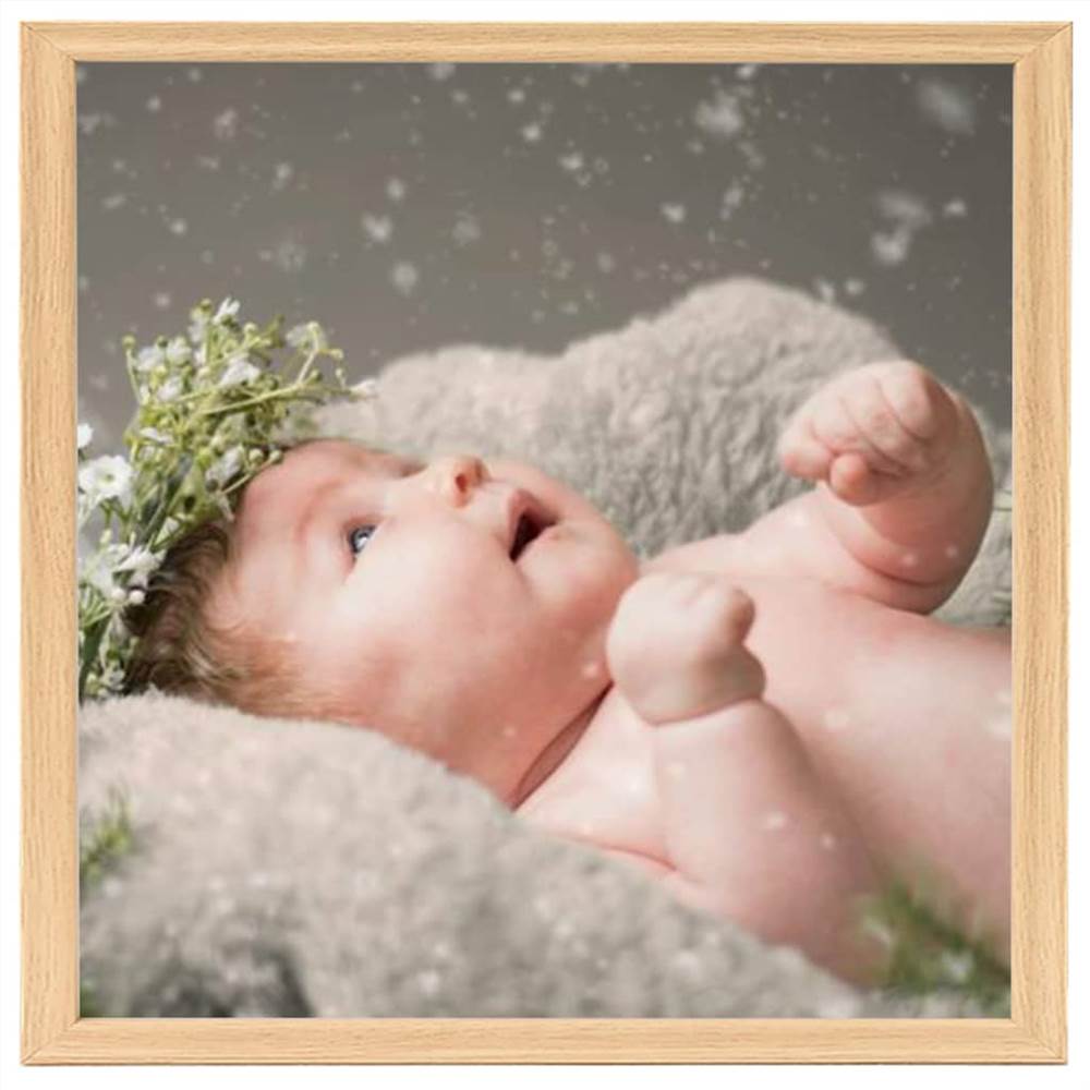 Photo Frames Collage 3 pcs for Wall or Table Light Oak 50x50 cm