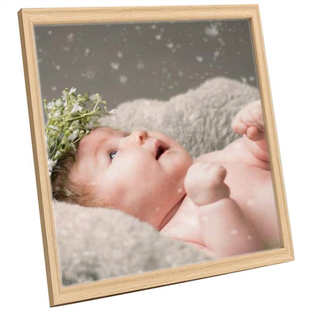 Photo Frames Collage 3 pcs for Wall or Table Light Oak 50x50 cm