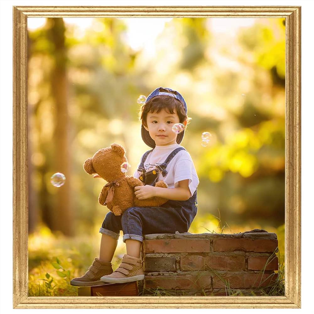 Photo Frames Collage 5 pcs for Wall or Table Gold 40x40 cm MDF