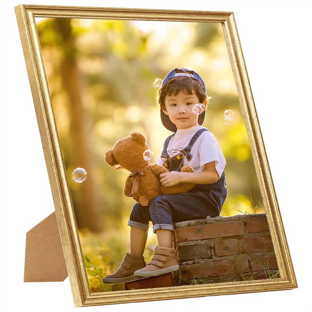 Photo Frames Collage 5 pcs for Wall or Table Gold 40x40 cm MDF