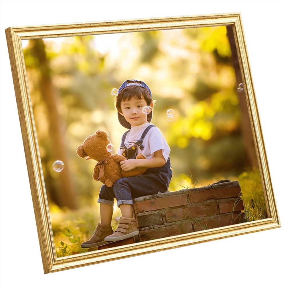 Photo Frames Collage 5 pcs for Wall or Table Gold 40x40 cm MDF