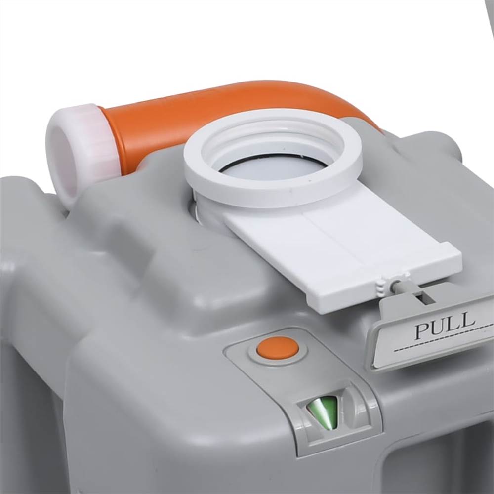 Portable Camping Toilet Grey 20+10 L 20 Portable Camping Toilet Grey 20+10 L