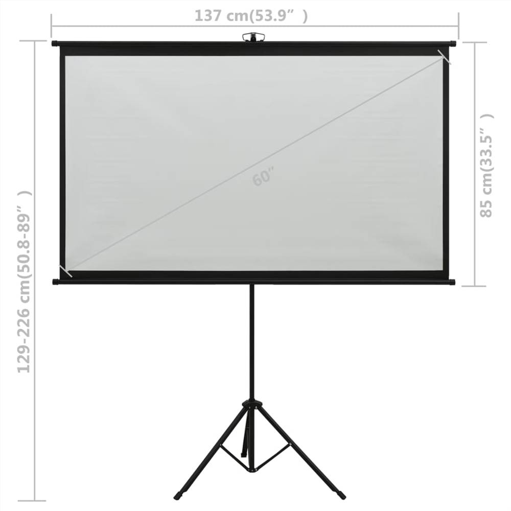 Projection Screen with Tripod 60" 16:9
