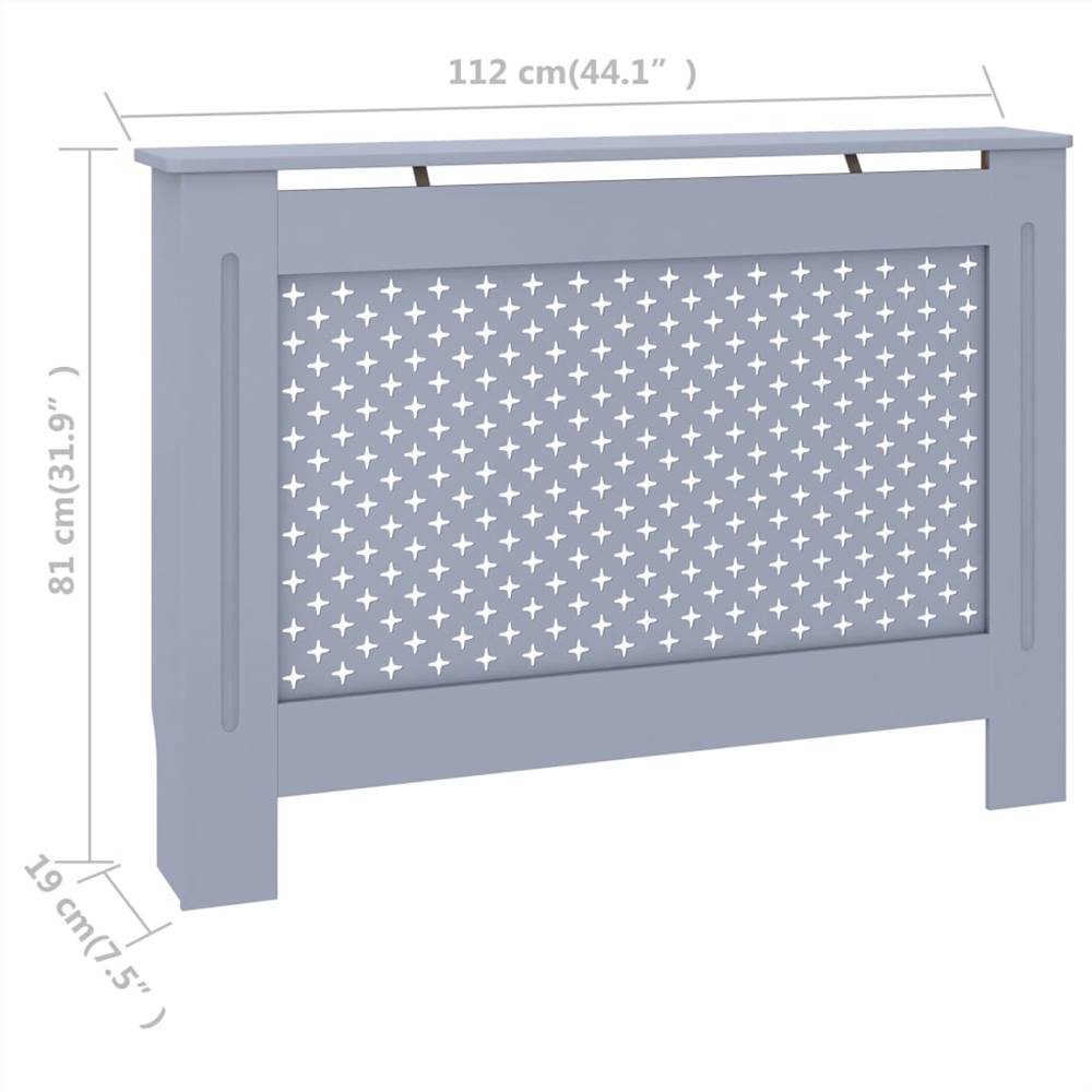 Radiator Cover Anthracite 112x19x81 cm MDF