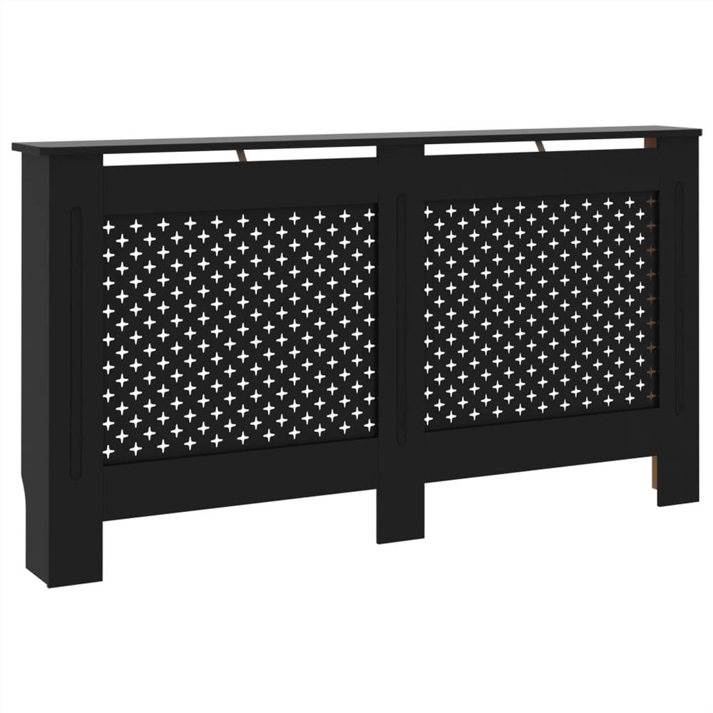 Radiator Cover Black 152x19x81 cm MDF