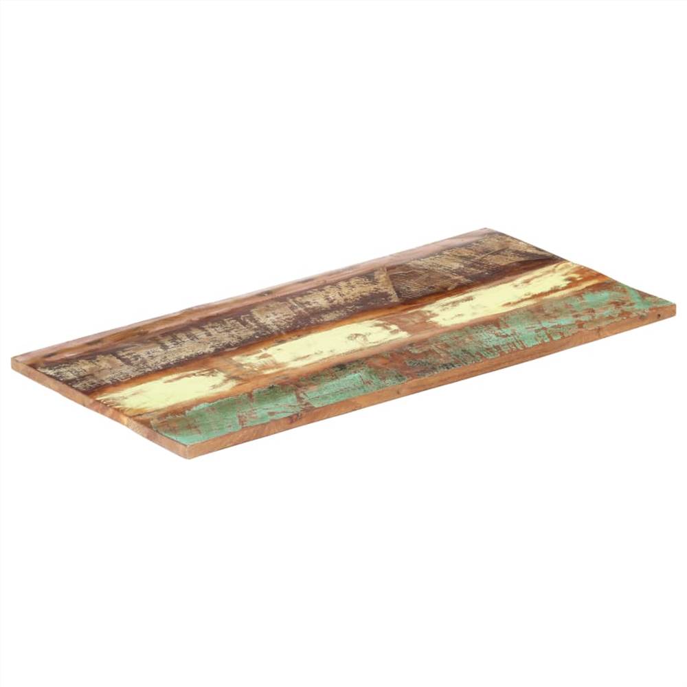 Rectangular Table Top 60x100 cm 25-27 mm Solid Reclaimed Wood