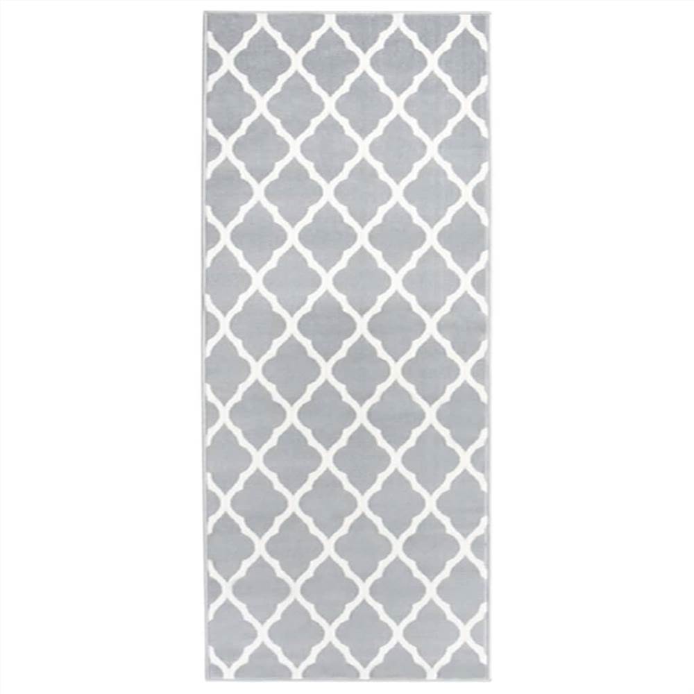 

Runner Rug BCF Grey and White 100x300 cm