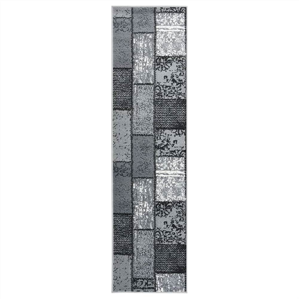 

Runner Rug BCF Grey with Block Pattern 60x350 cm