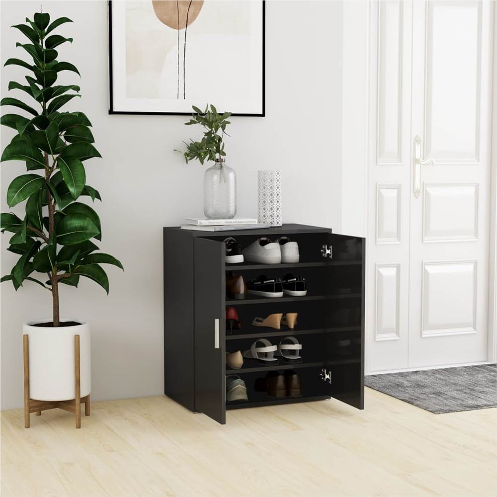 

Shoe Cabinet High Gloss Grey 60x35x70 cm Chipboard