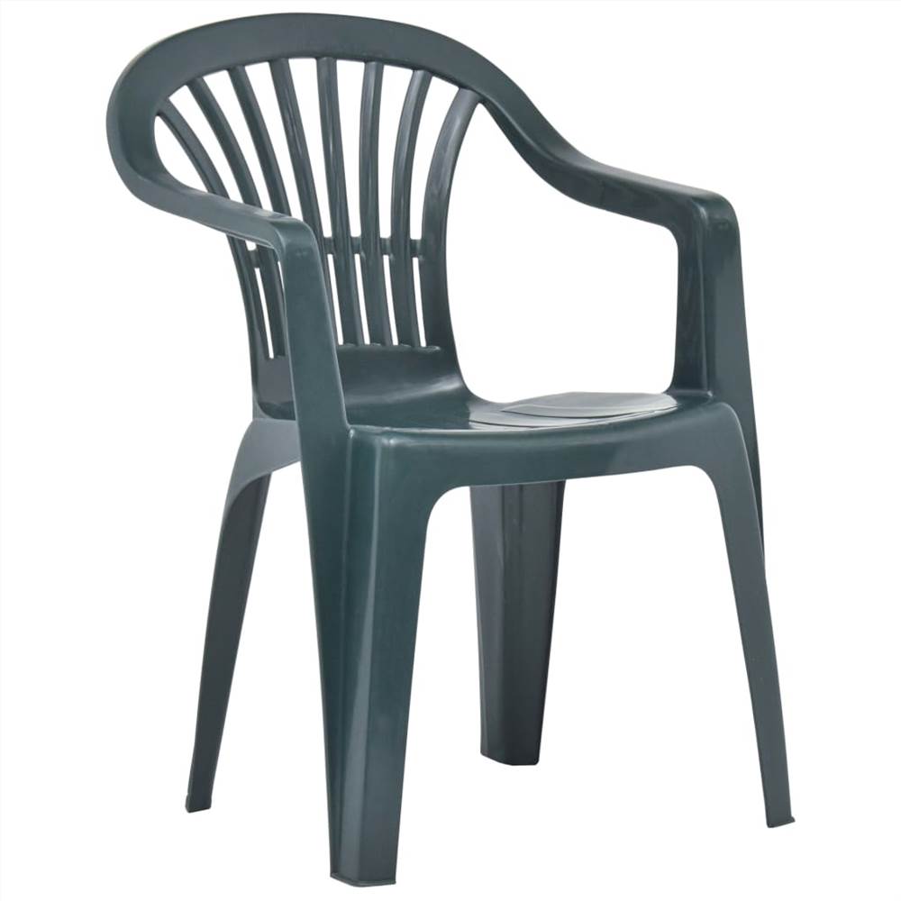Stackable Garden Chairs 45 pcs Plastic Green