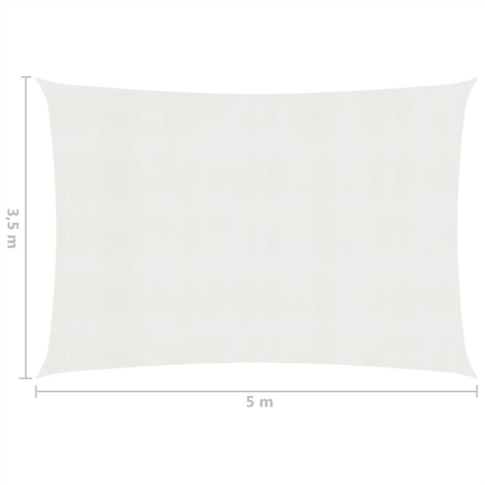 Sunshade Sail 160 g/m² White 3.5x5 m HDPE