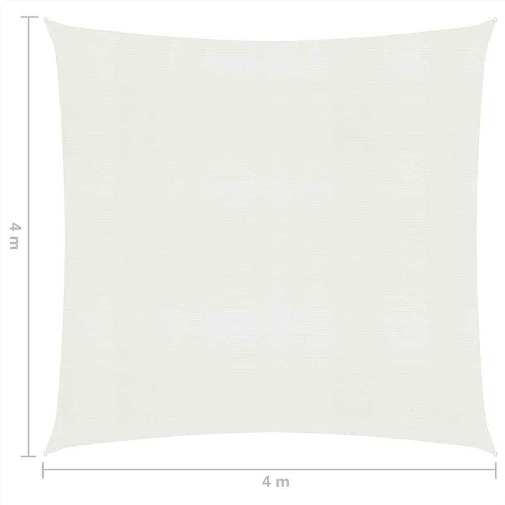 Sunshade Sail 160 g/m² White 4x4 m HDPE