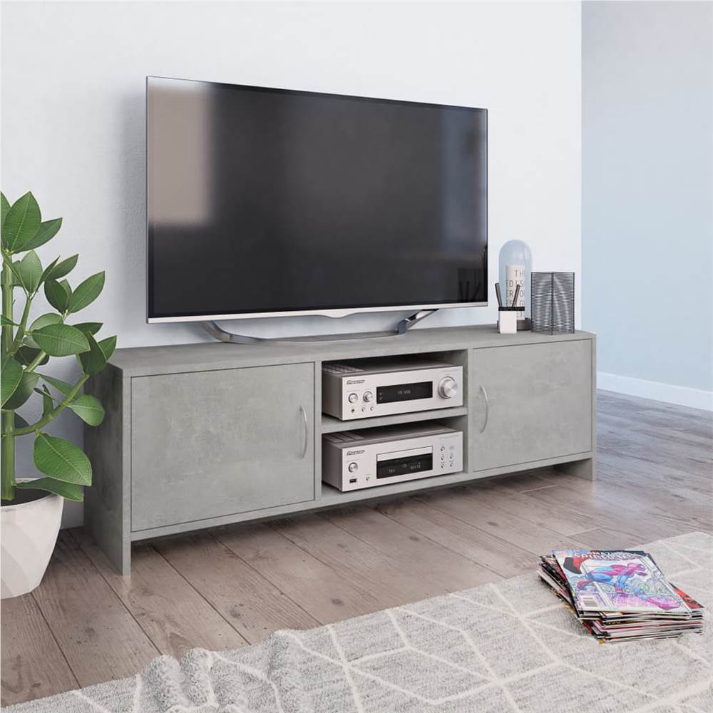 

TV Cabinet Concrete Grey 120x30x37.5 cm Chipboard